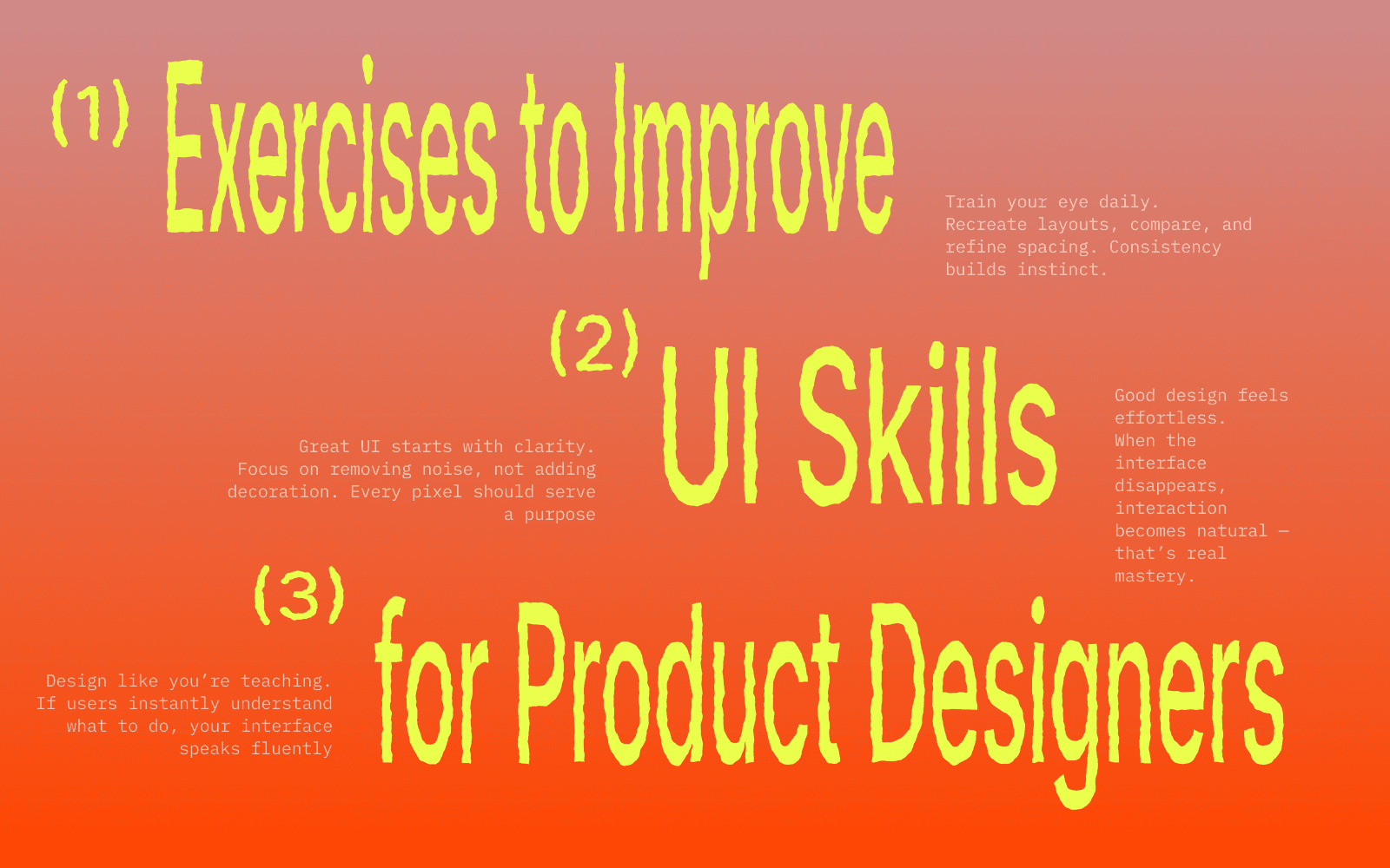 Exercises to Boost UI Skill for a Product Designer